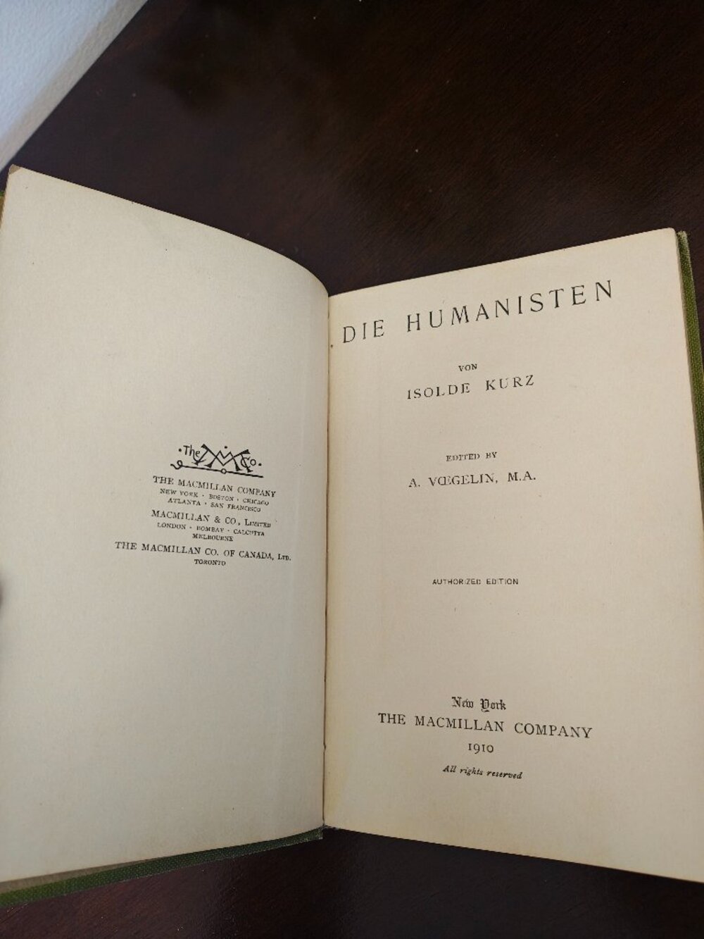 Die Humanisten Isolde Kurz 1910 Siepmann’s German Texts Vintage Hardcover - Picture 6 of 6